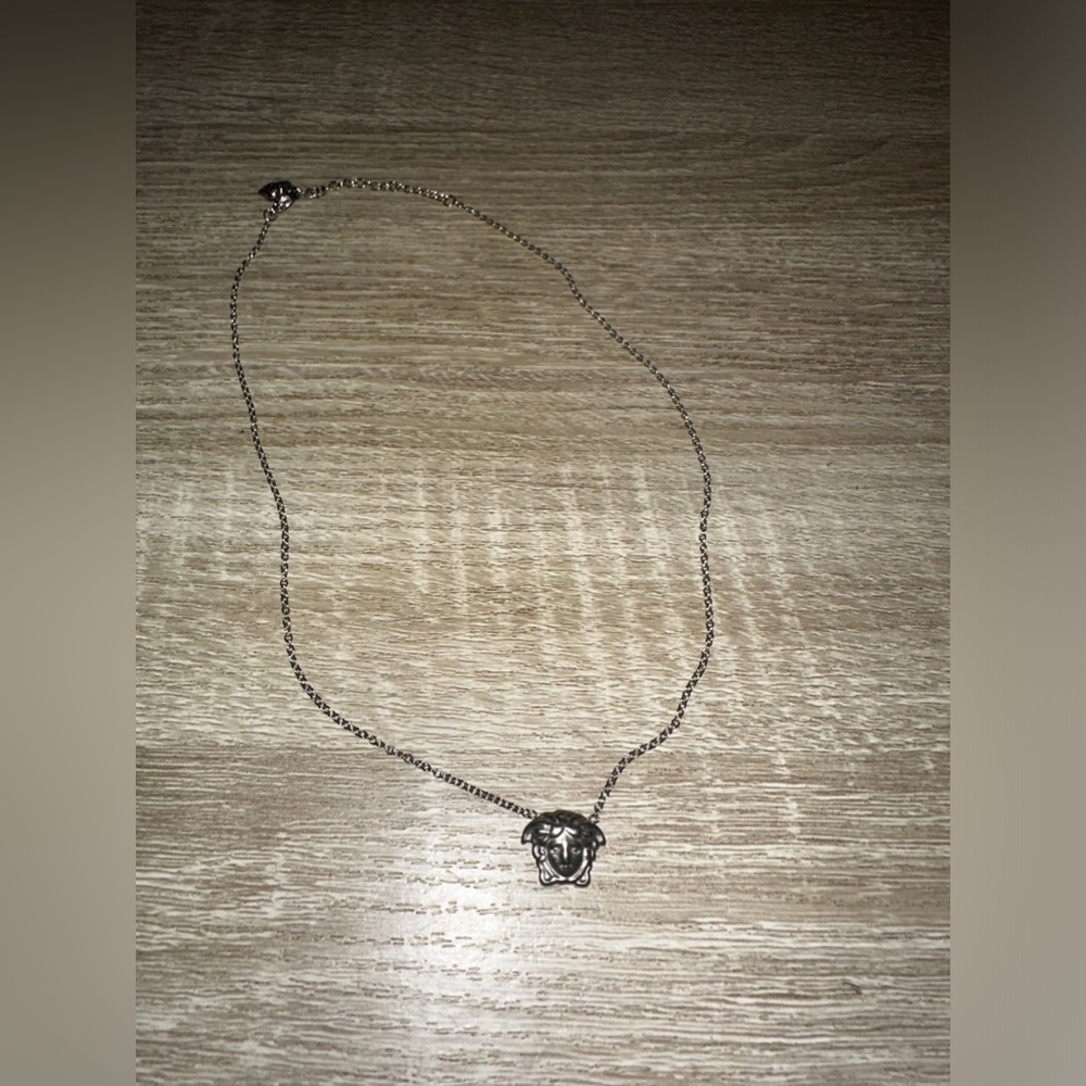 NWOT STUNNING SILVER-TONE CHOCKER STYLE NECKLACE W LOBSTER CLASP AND MINI MADUSA
